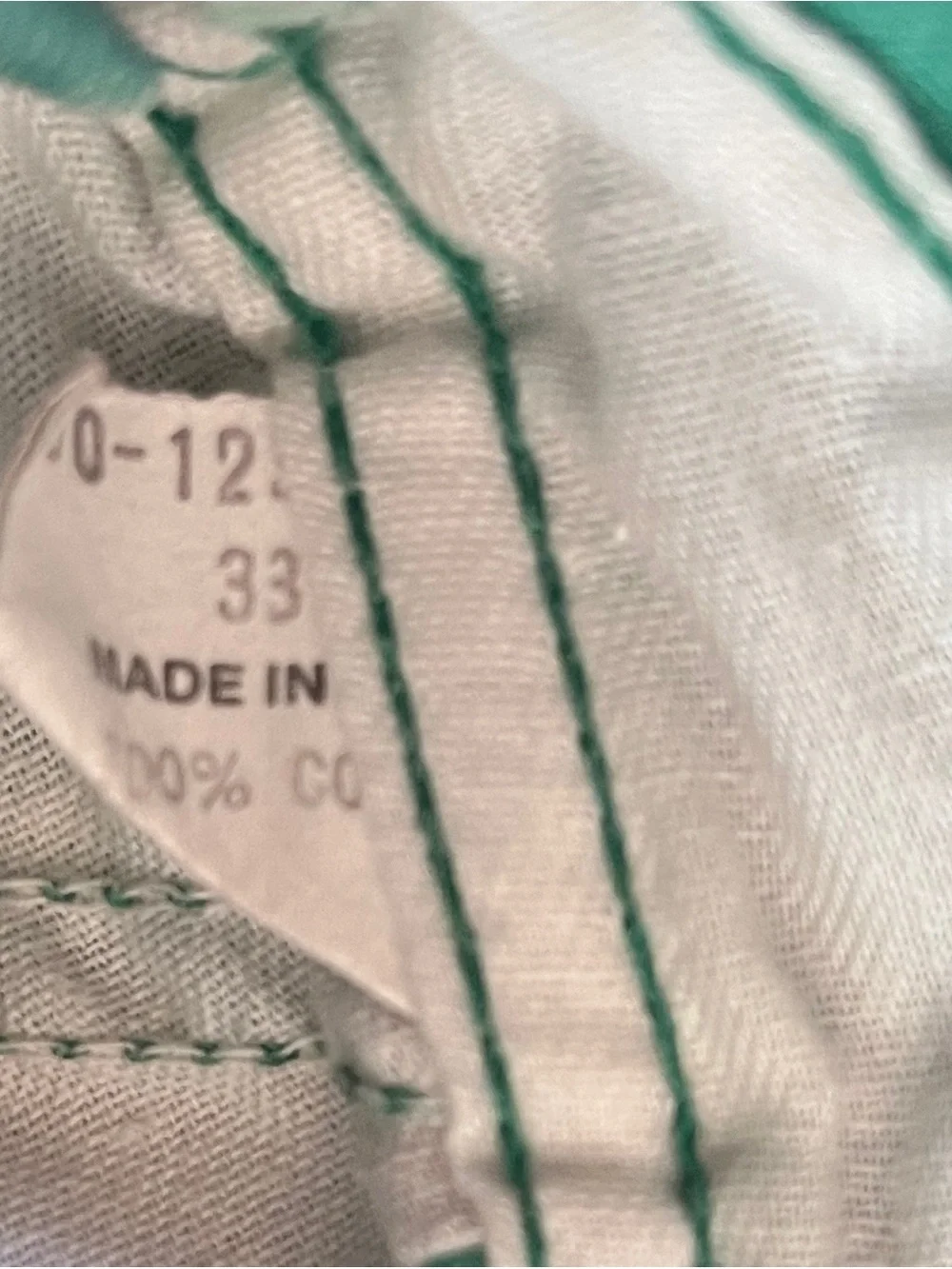 Vintage 1982 OshKosh B'gosh Green Baby Overalls 3-6M